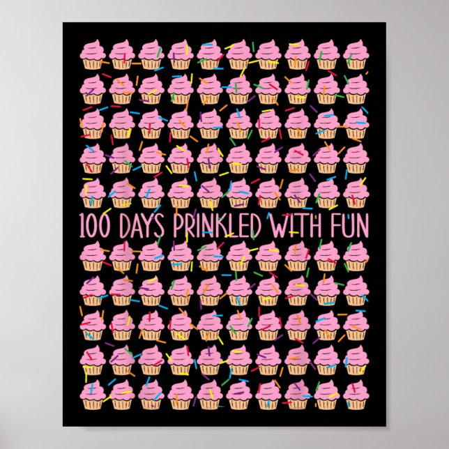 Póster 100 días salpicados con donativos divertidos 100 d (Frente)