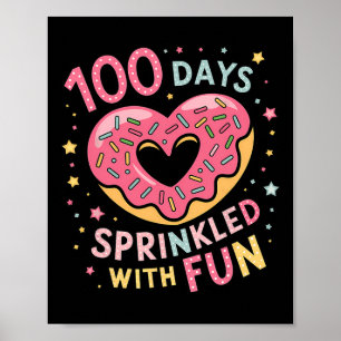 Póster 100 días salpicados de divertidos profesores de co