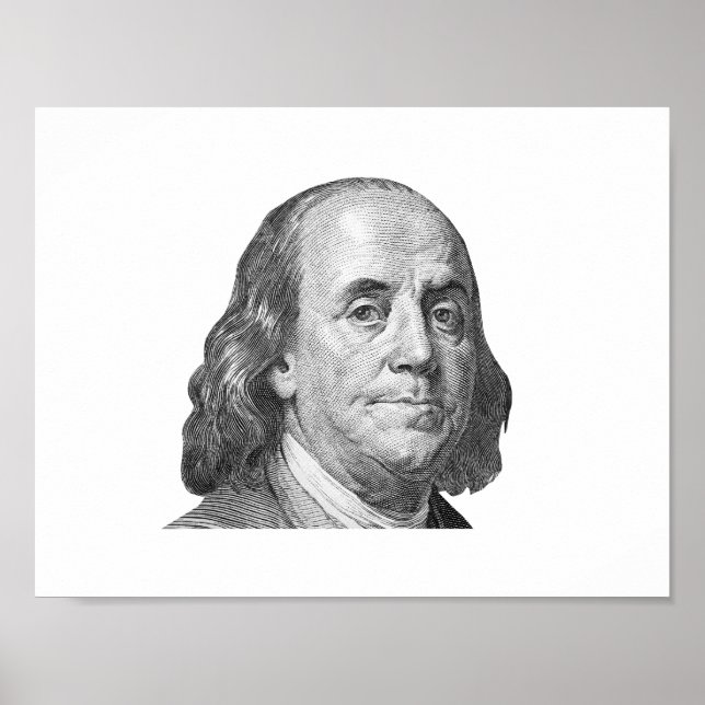 Póster 100 dólares, Benjamin Franklin (Frente)