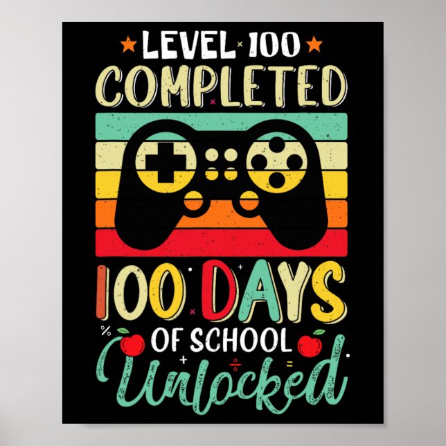 Póster 100 Jugadores Completados 100 Días De Desbloqueo E (Frente)
