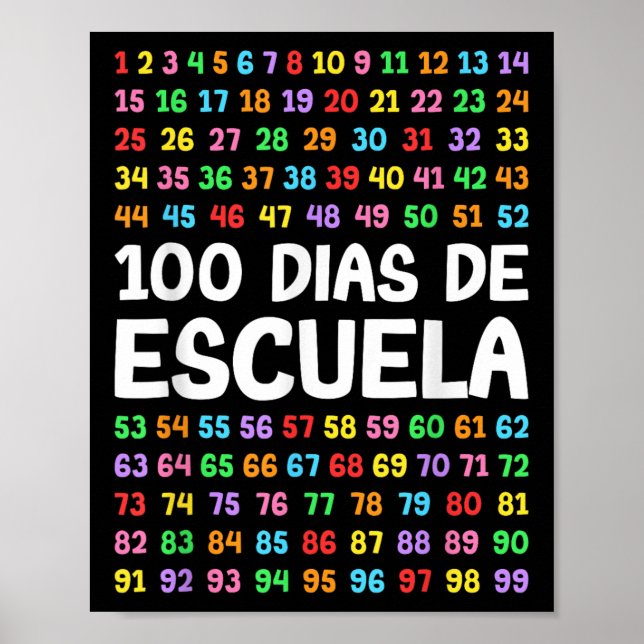 Póster 100 Maestra Española Dias De Escuela (Frente)