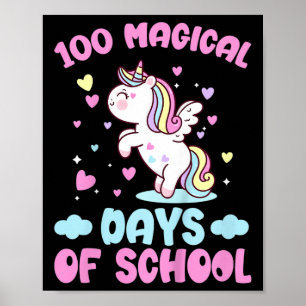 Póster 100 Mágicos Días De Chicas Escolares 100 Días De S