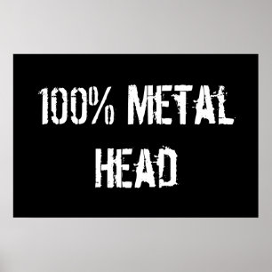 Póster 100% Metal Head