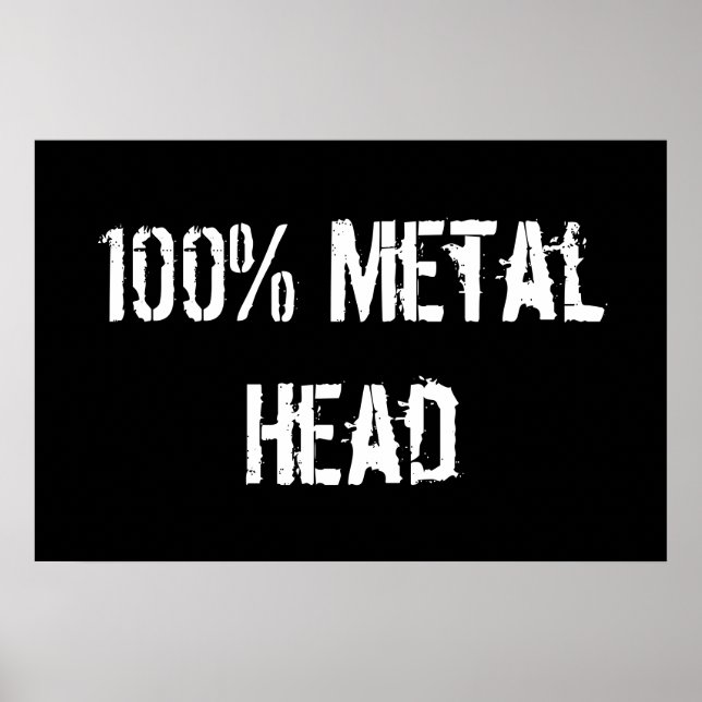 Póster 100% Metal Head (Frente)