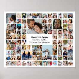 Póster 100 Pictures Photo Collage Personalized Gift