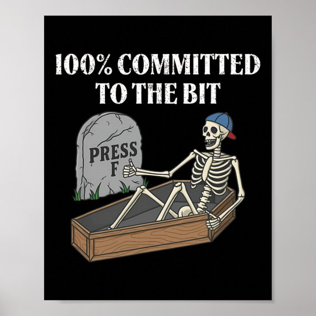 Póster 100 Por Ciento Comprometido Con El Bastante Gracio (Frente)
