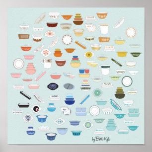 Póster 100 trozos de Pyrex - Moneda