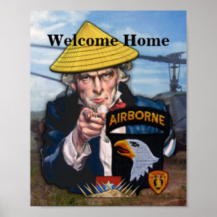 Póster 101ª ABN DIV Vets Vietnam Airborne Fort Campbell