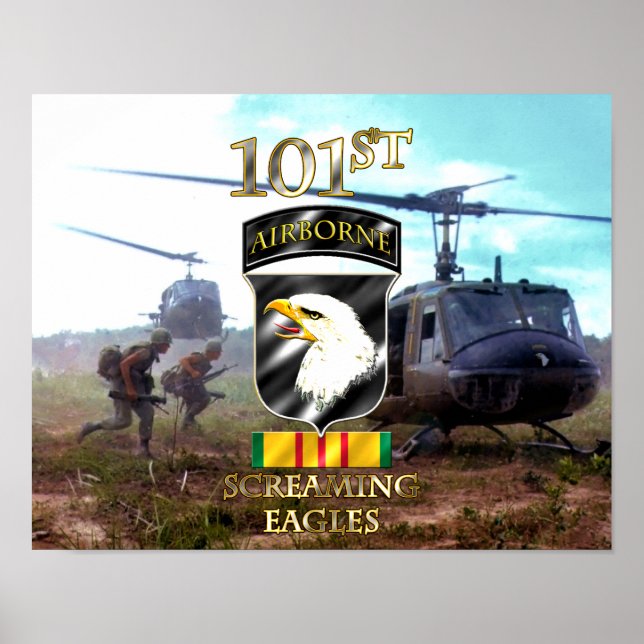 Póster 101ª División Aérea Vietnam Veteran v2 (Frente)