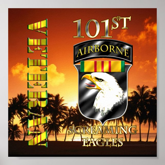 Póster 101ª División Aérea Vietnam Veterano (Frente)
