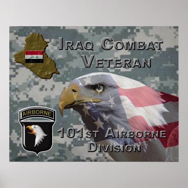 Póster 101.ª Veterana de Combate Iraquí (Frente)