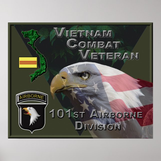Póster 101.ª Veterana de Combate Vietnam (Frente)
