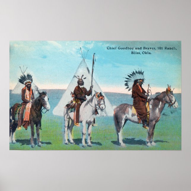 Póster 101: Vista del Rancho del Jefe Goodboy y los valie (Frente)