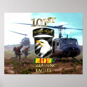 Póster 101o Veterano v2 de Vietnam de la división