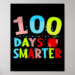 Póster 105 Días Más Inteligente Maestro o Estudiante 100º