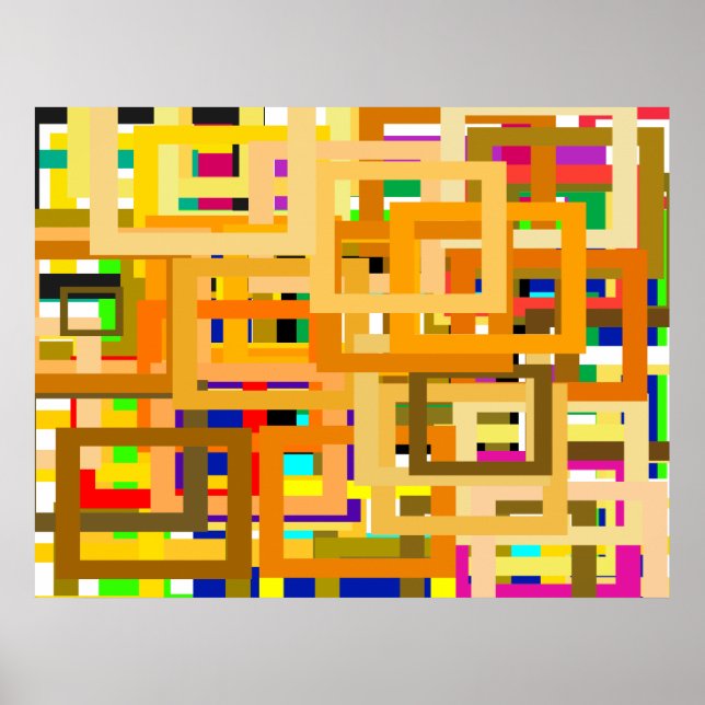 Póster 107 Bordes de color para personalizar (Frente)