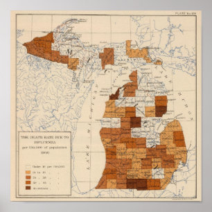 Póster 108 gripe Michigan