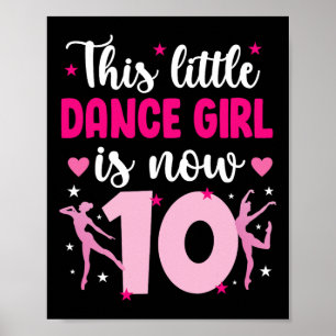 Póster 10.ª Chica de baile de cumpleaños bailarina de die