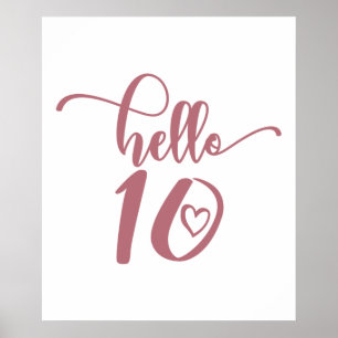 Póster 10.ª Chica de cumpleaños 10 cortos 10 años