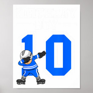 Póster 10.º cumpleaños - Hockey sobre hielo de 10 años