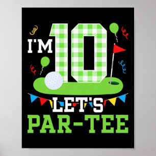 Póster 10.º golfista de cumpleaños 1