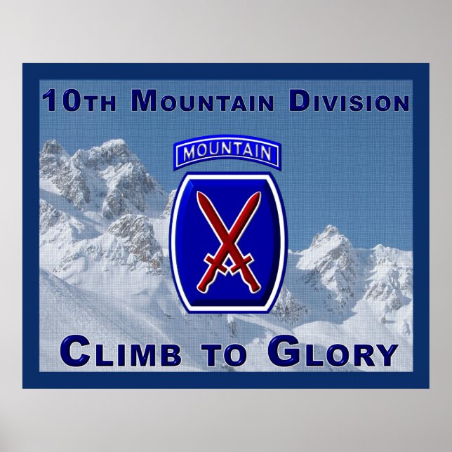Póster 10.º Poster de la División de Montaña (Frente)