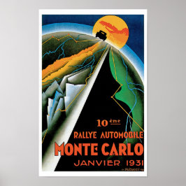 Póster 10.º Rallye Automobile de Montecarlo