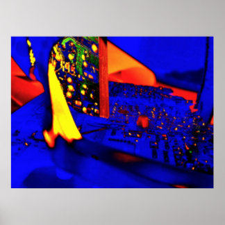 Póster 10^23 Azul rojo