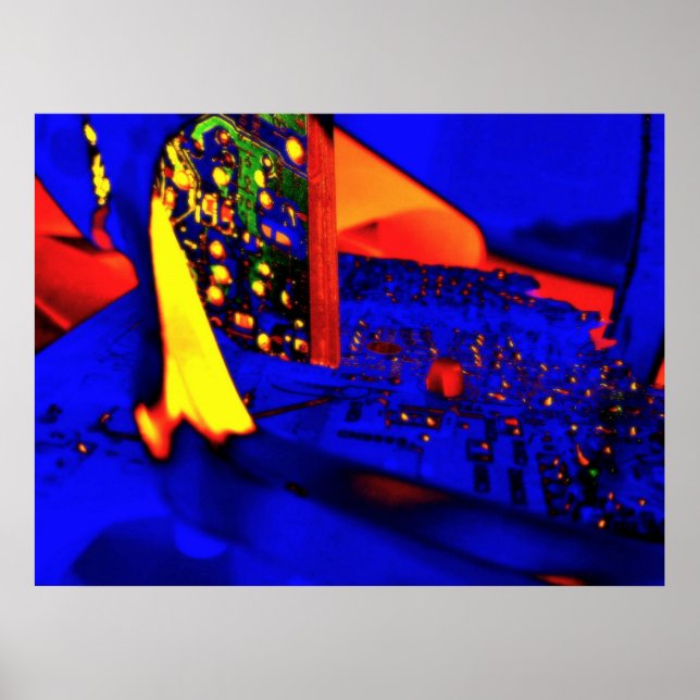 Póster 10^23 Azul rojo (Frente)