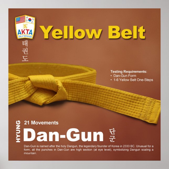Póster 10-2 Yellow Belt Do-jang Poster (Frente)