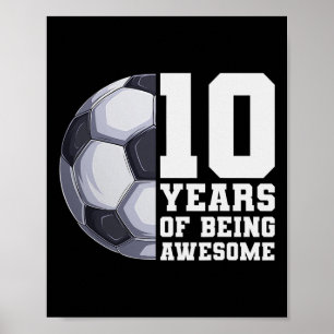Póster 10 Años De Ser Chicos Geniales Fútbol Infantil 10º