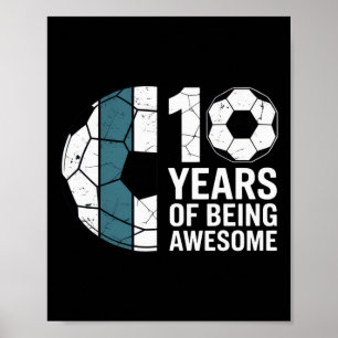 Póster 10 Años De Ser Un Fantástico Fanático Del Fútbol C