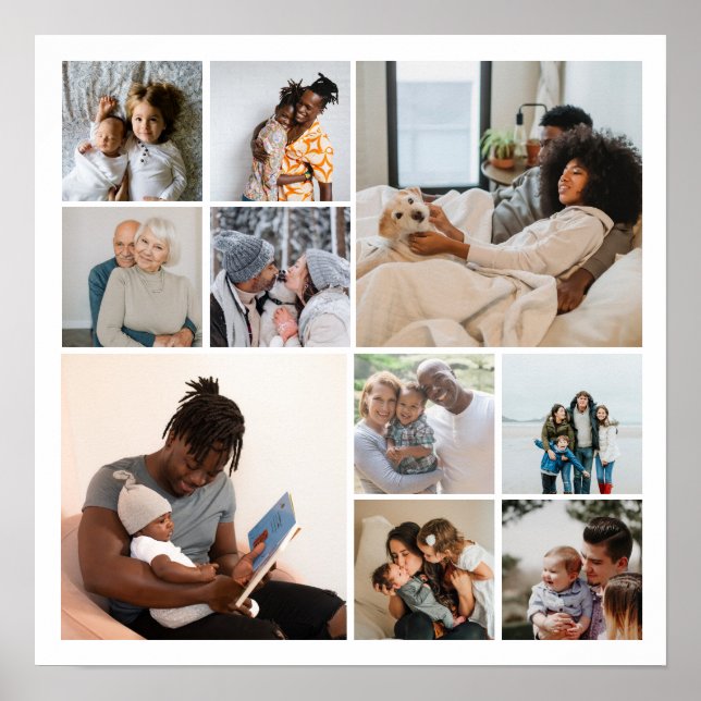 Póster 10 Collage de fotos personalizado (Frente)