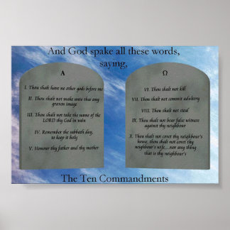Póster 10 Commandments in Clouds Poster