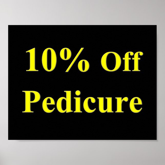 Póster 10% de descuento en Matte Poster de pedicura (Frente)
