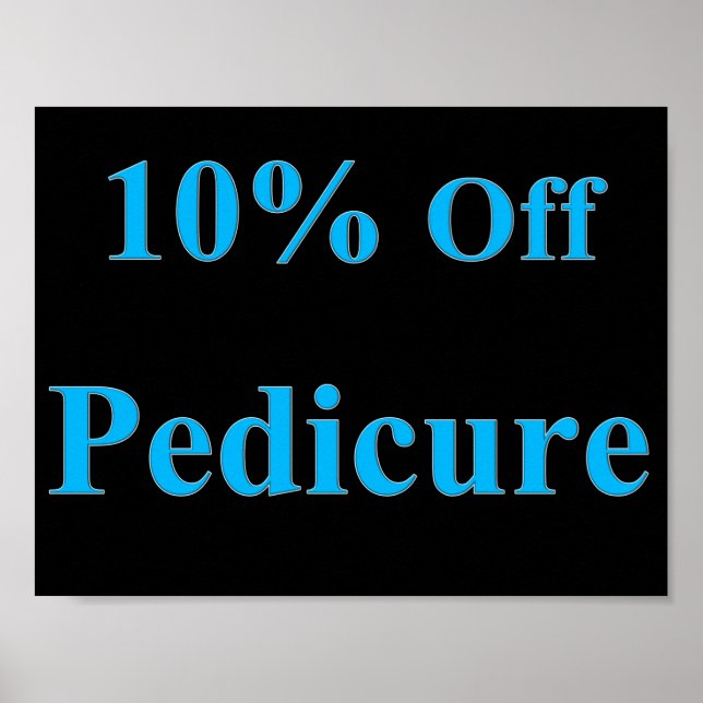 Póster 10% de descuento en Matte Poster de pedicura (Frente)
