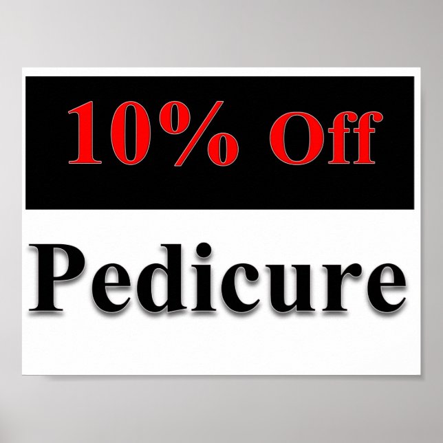 Póster 10% de descuento en Matte Poster de pedicura (Frente)