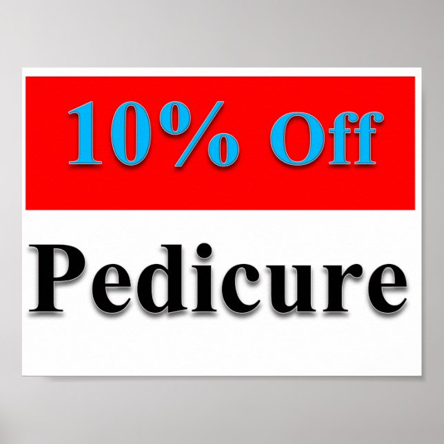 Póster 10% de descuento en Matte Poster de pedicura (Frente)