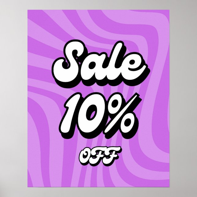 Póster 10% de descuento en Rótulo de venta, Rótulo de ven (Frente)