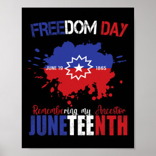 Póster 10 de junio celebró la libertad azul blanco rojo l