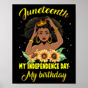 Póster 10 de junio Mi Día de la Independencia Mi cumpleañ