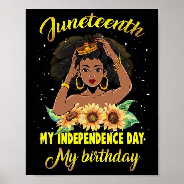 Póster 10 de junio Mi Día de la Independencia Mi cumpleañ (Frente)
