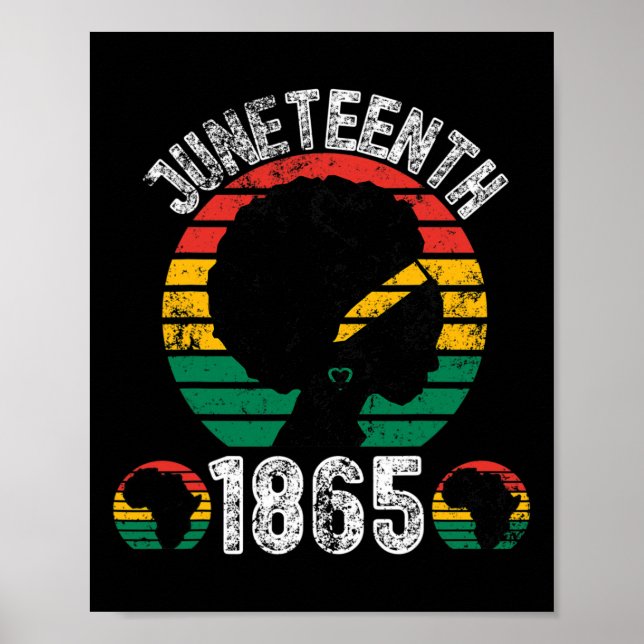 Póster 10 de junio Mi Día de la Independencia Mujeres Neg (Frente)