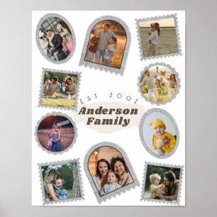 Póster 10 Diez Foto Moderno Collage Elegante Amor Familia