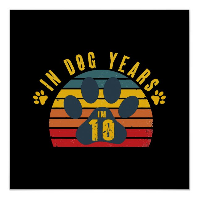 Póster 10 en años de perro (Anverso)