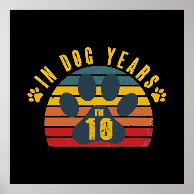 Póster 10 en años de perro  (Frente)