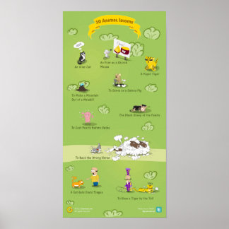 Póster 10 Idiomas animales y su significado