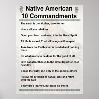 Póster 10 mandamientos NA