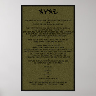 Póster 10 palabras de Yah