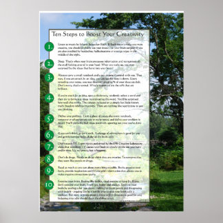 Póster 10 pasos para impulsar tu creatividad